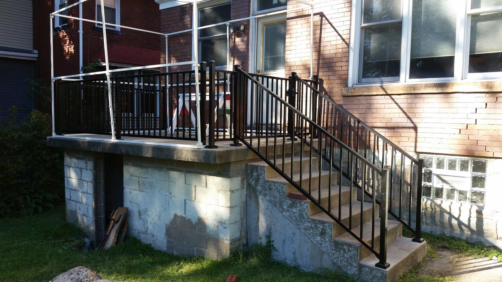 Pro Fence & Railing Handrails 36' Black Aluminum Tuscany Railing