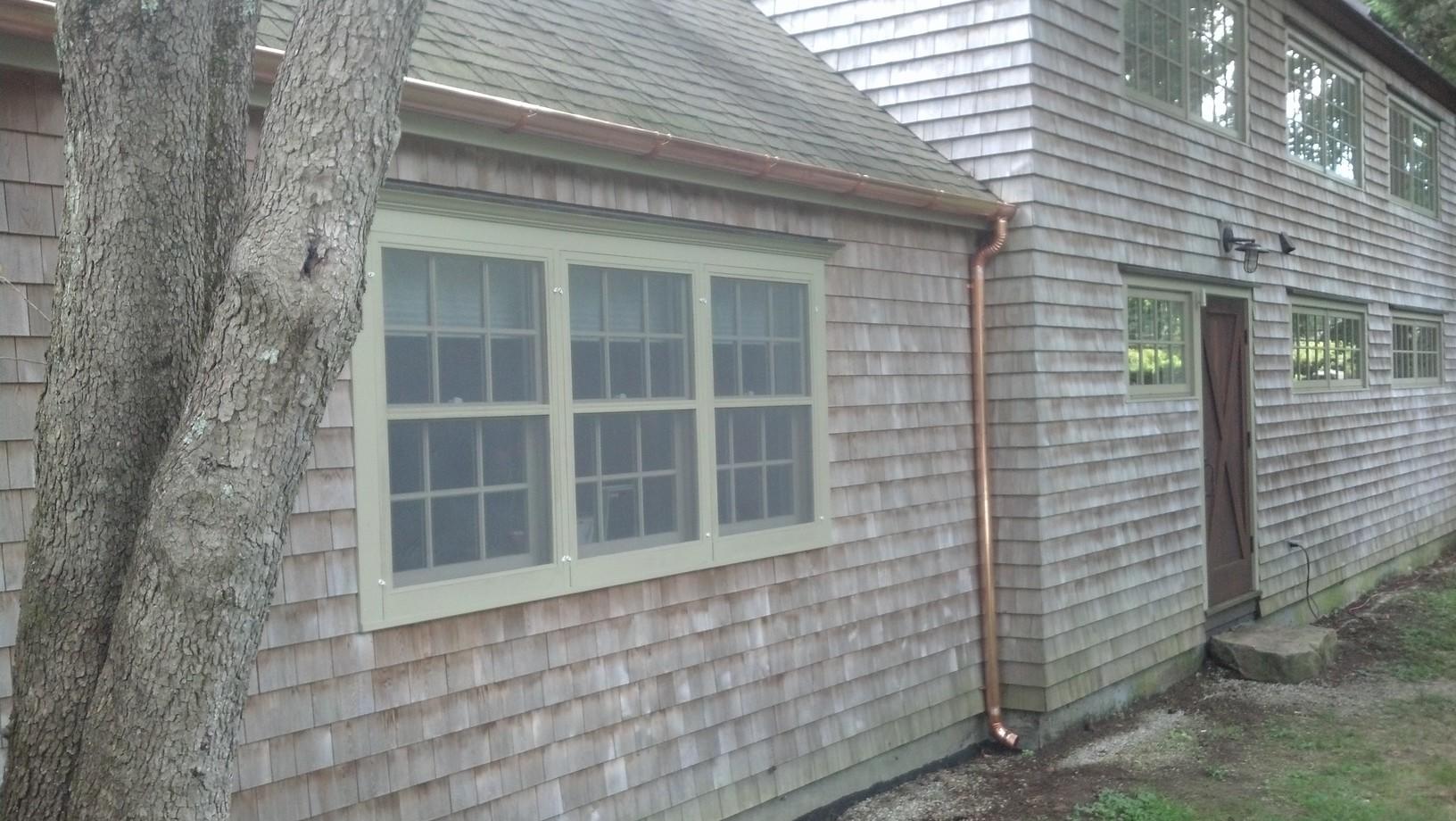 Gutters Downspouts Copper Gutter Installation In Westport Ct Downspouts And Drainage