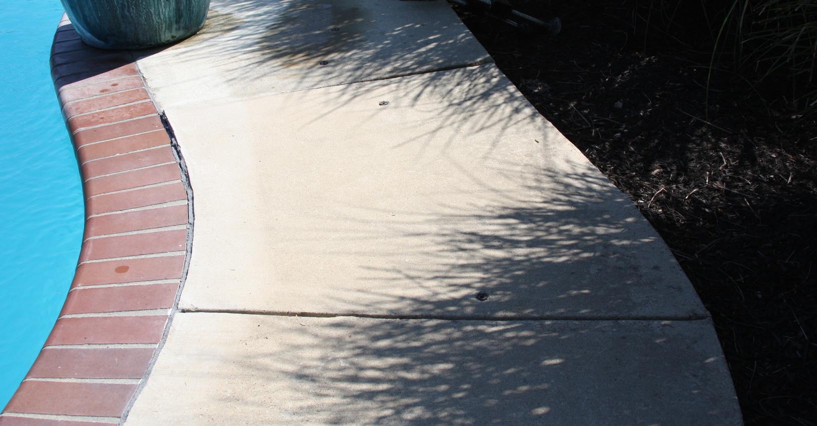 Concrete Leveling Examples of sunken concrete Concrete pool deck