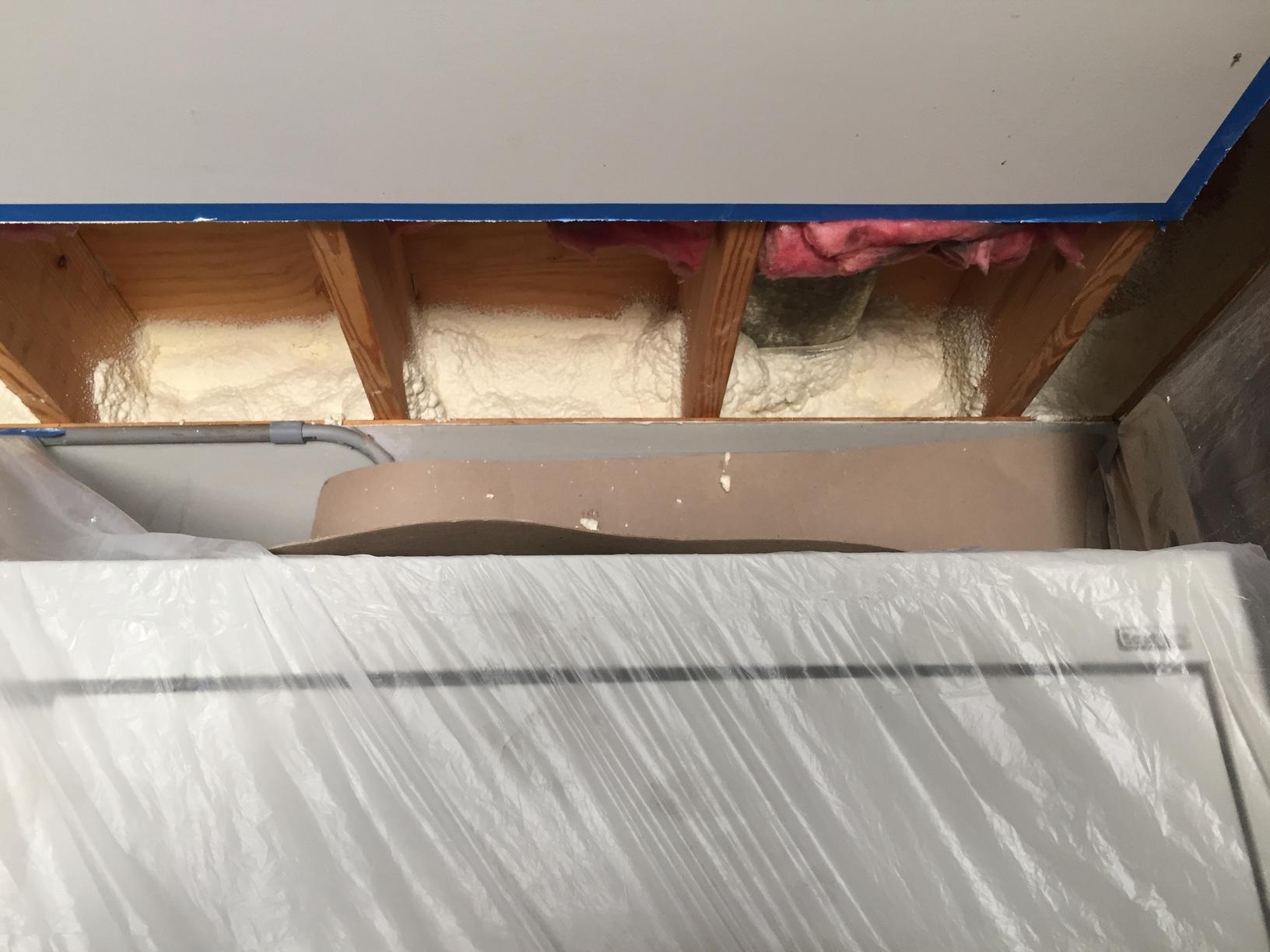 BolsterDeHart, Inc. Spray foam insulation of rim joist, Shaler, PA