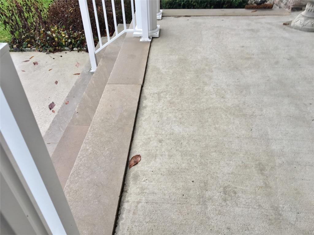 Concrete Lifting and Leveling Corrected Sinking Porch in Mansfield
