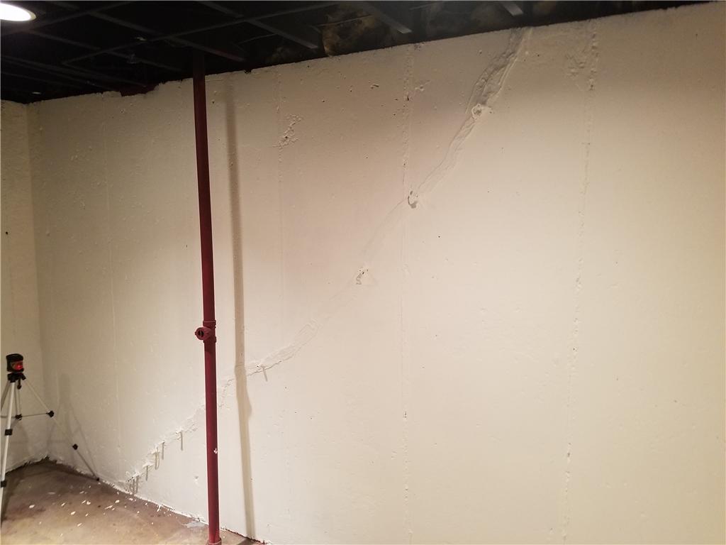 Foundation Repair Bowing Basement Wall Repaired in Imperial, MO