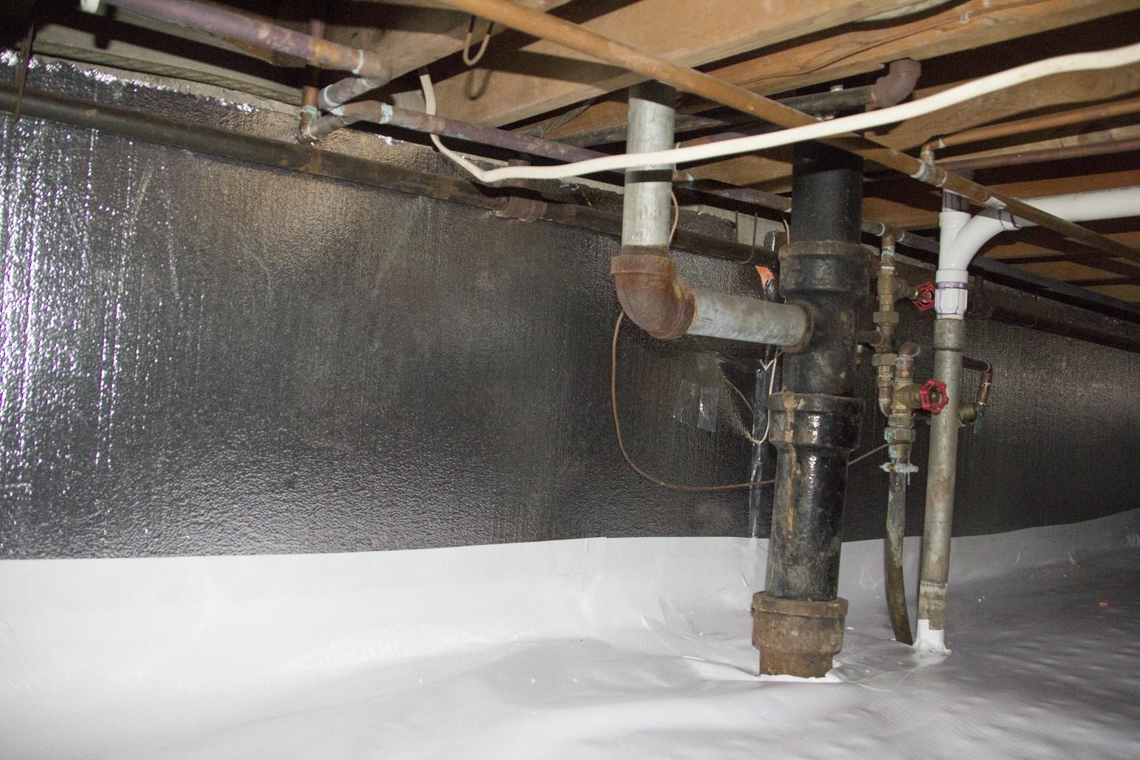 Crawl Space Repair Nasty Crawl Space Encapsulated in Beaver Bay, Minnesota In Progress