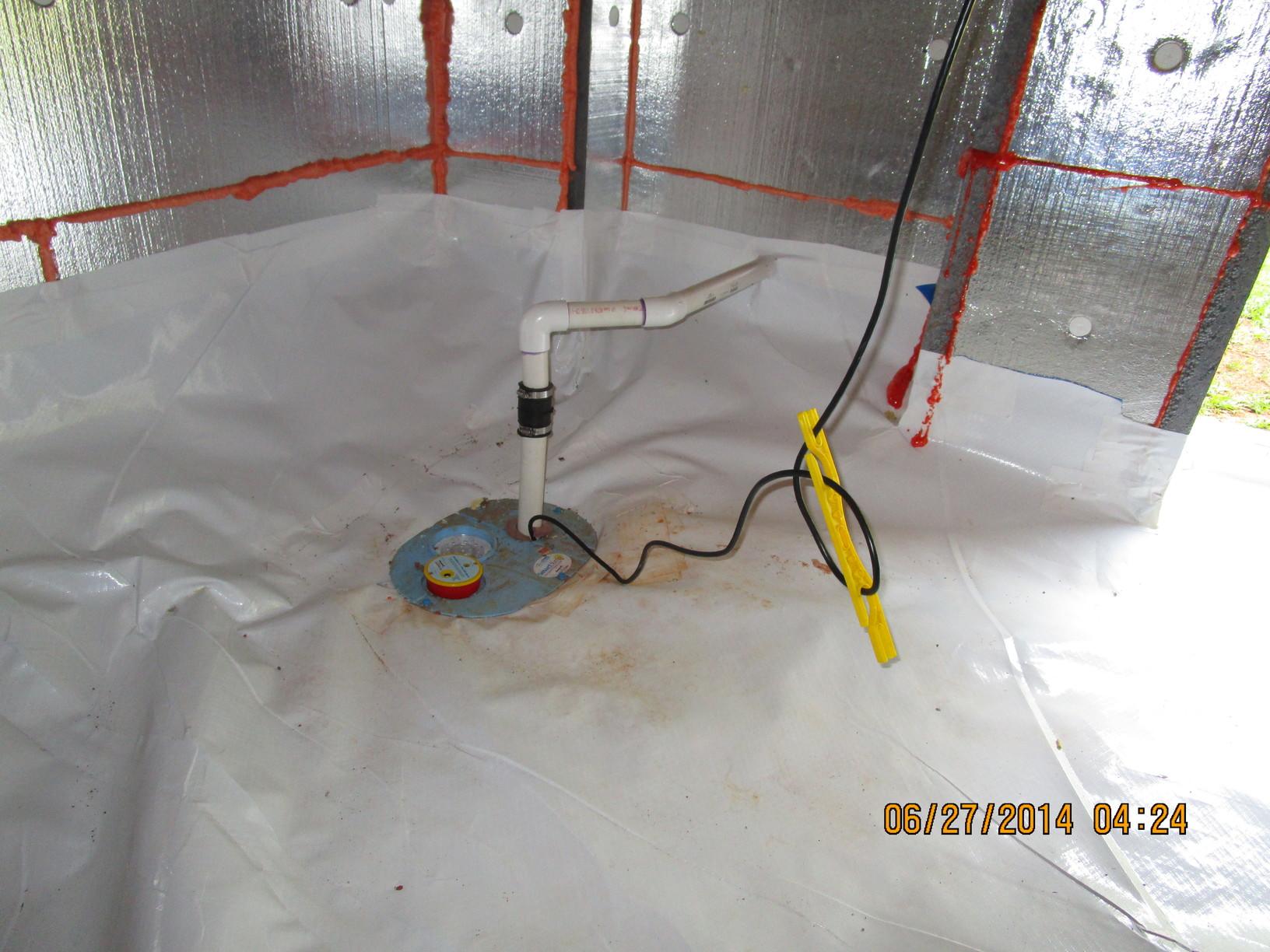 Crawl space encapsulation Sump Pump
