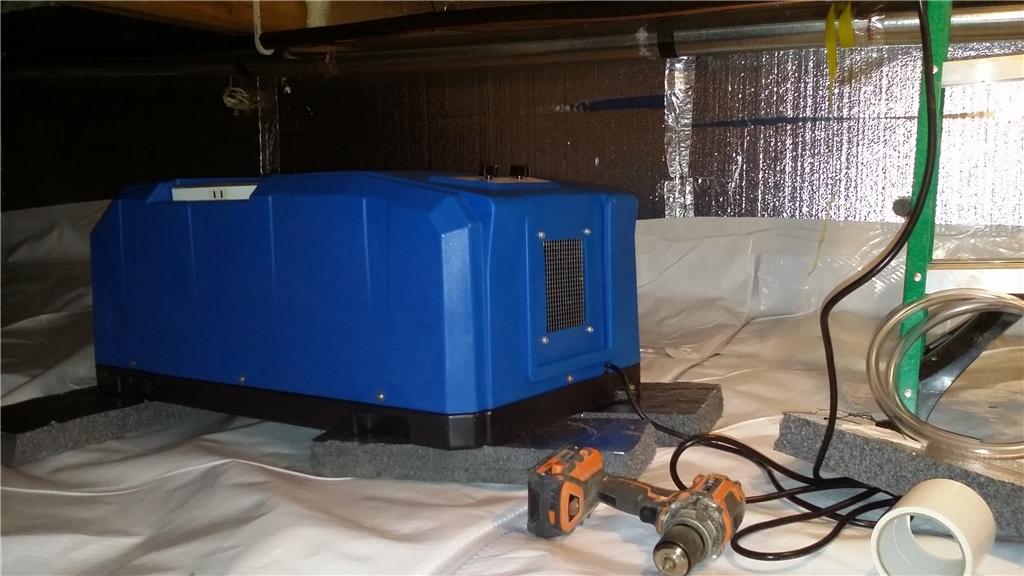 Crawl Space Repair Encapsulating a Moldy Basement in Harbor Springs