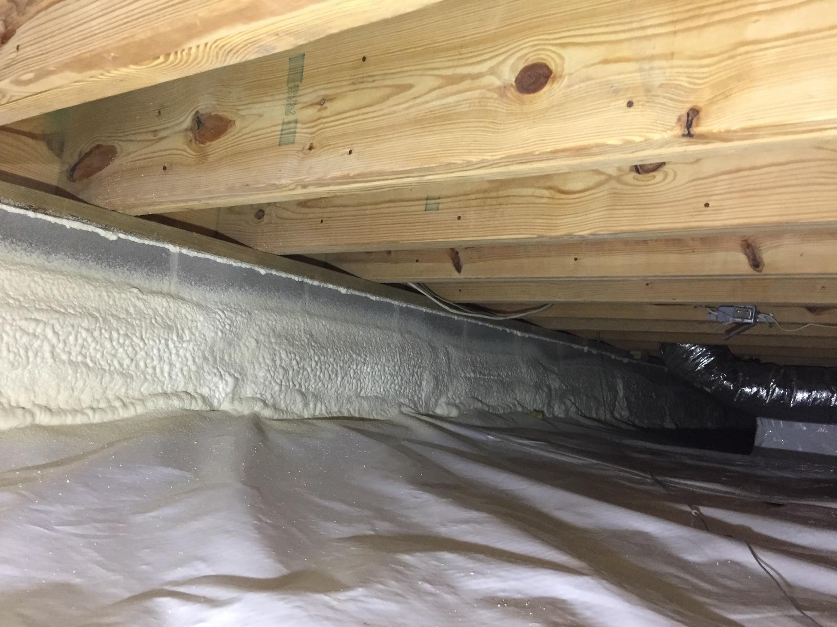 crawl insulation sill encapsulation