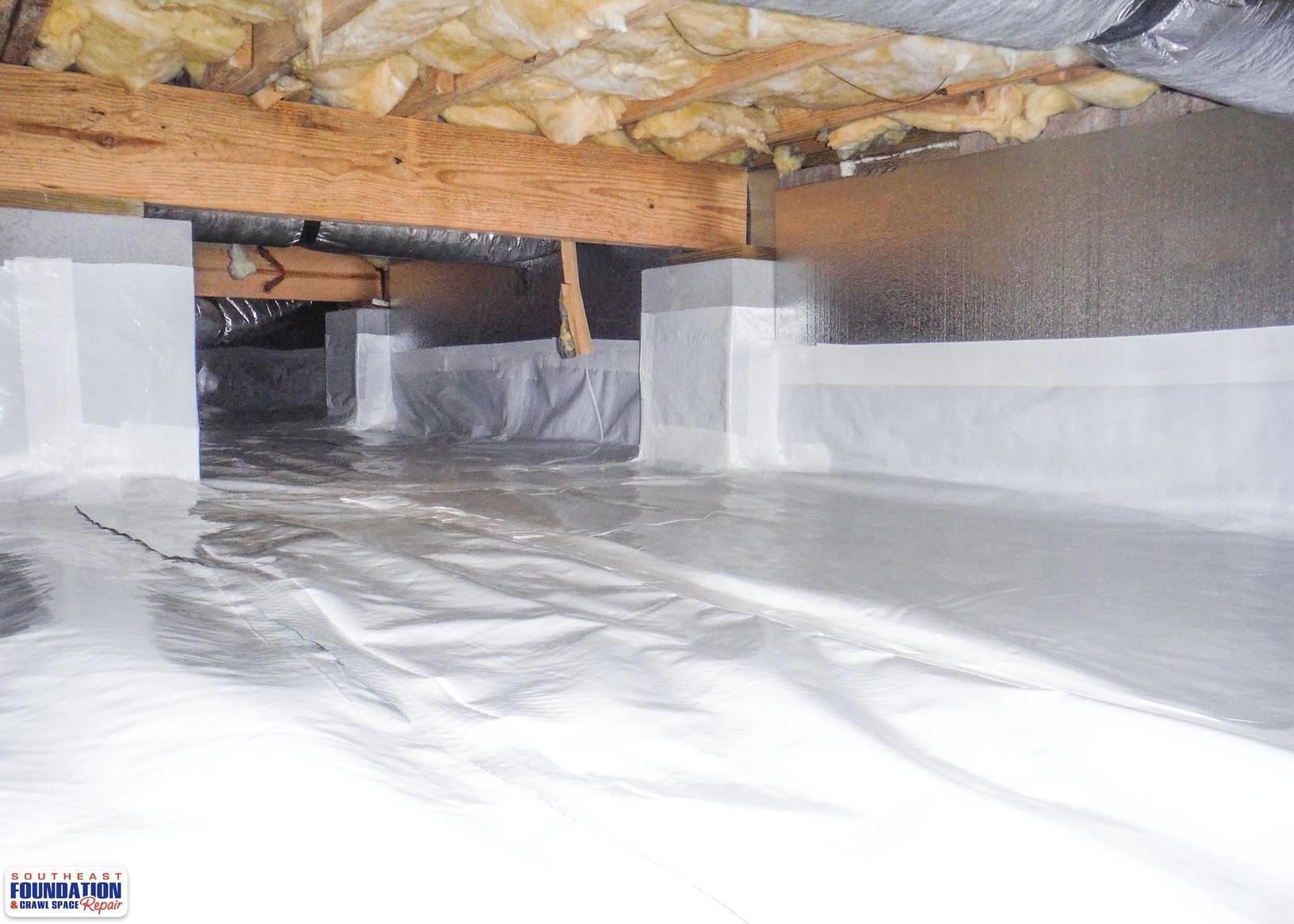 Crawl Space Repair Moldy and Wet Crawl Space Encapsulated in