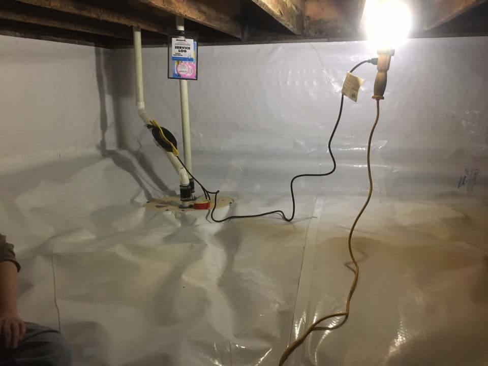 Crawl Space Repair Dirt Crawl Space Waterproofed with the CleanSpace