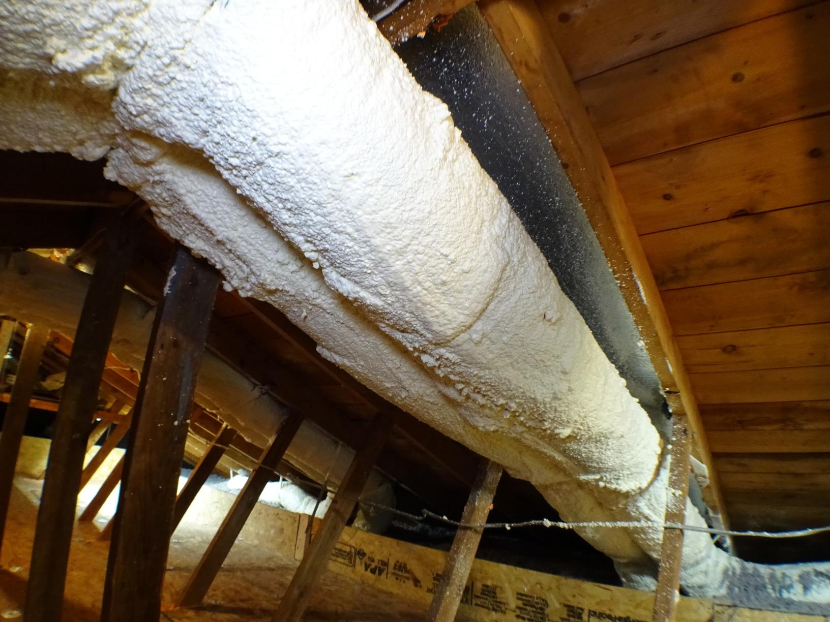 Insulation Services Upgraded Attic Insulation And Spray Foaming Ducts In Toronto Oh Spray Foam Ducts In The Attic