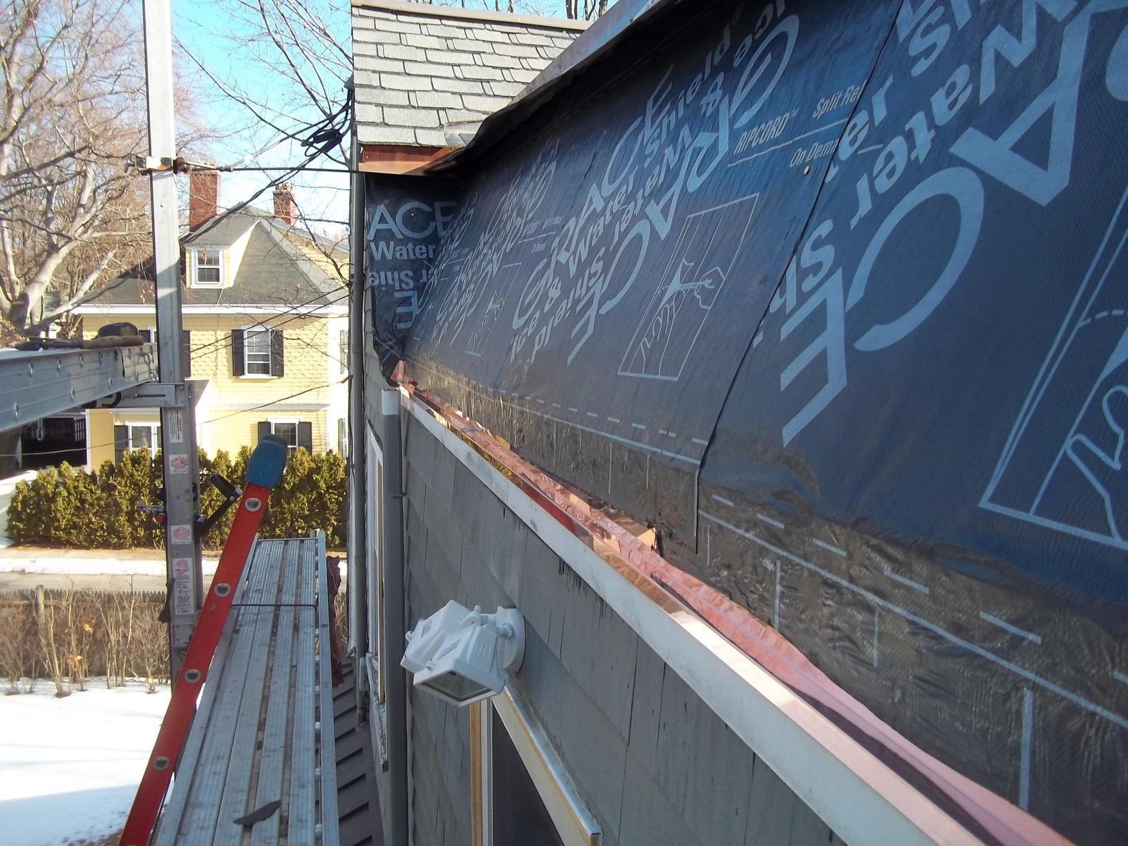 Copper Gutters Installation in Watertown, MA Properly Installing Ice