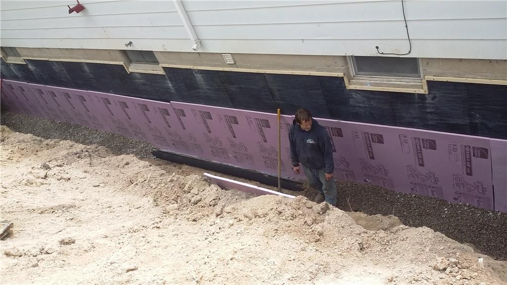 Foundation Repair Stabilizing a Bowing Wall in Hillman, MI Deep