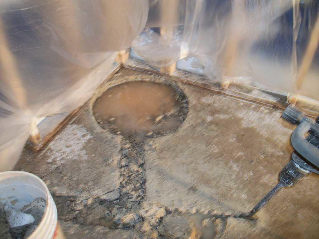 sump pump hole pumps liner installation line floor