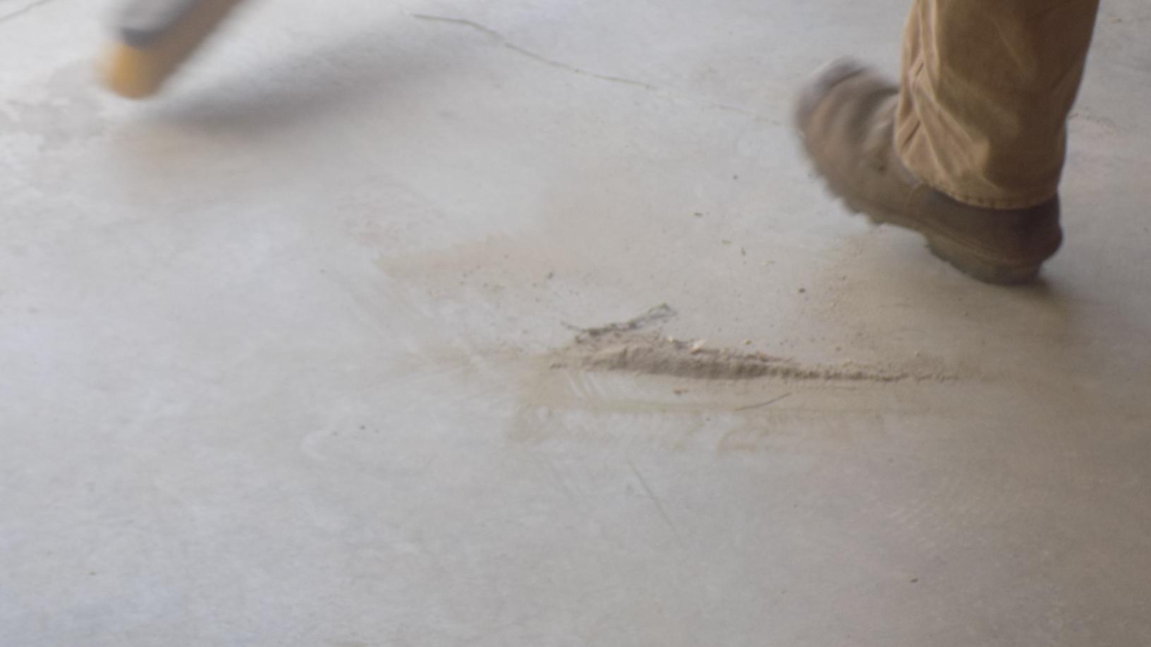 Concrete Repair Garage Floor Crack Seal Hudson, NH Clean Surface Area