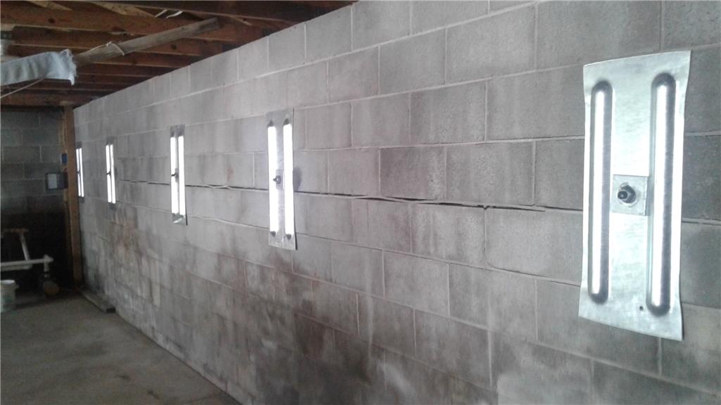 Basement Waterproofing Bowing Wall Supported in Shamokin, PA