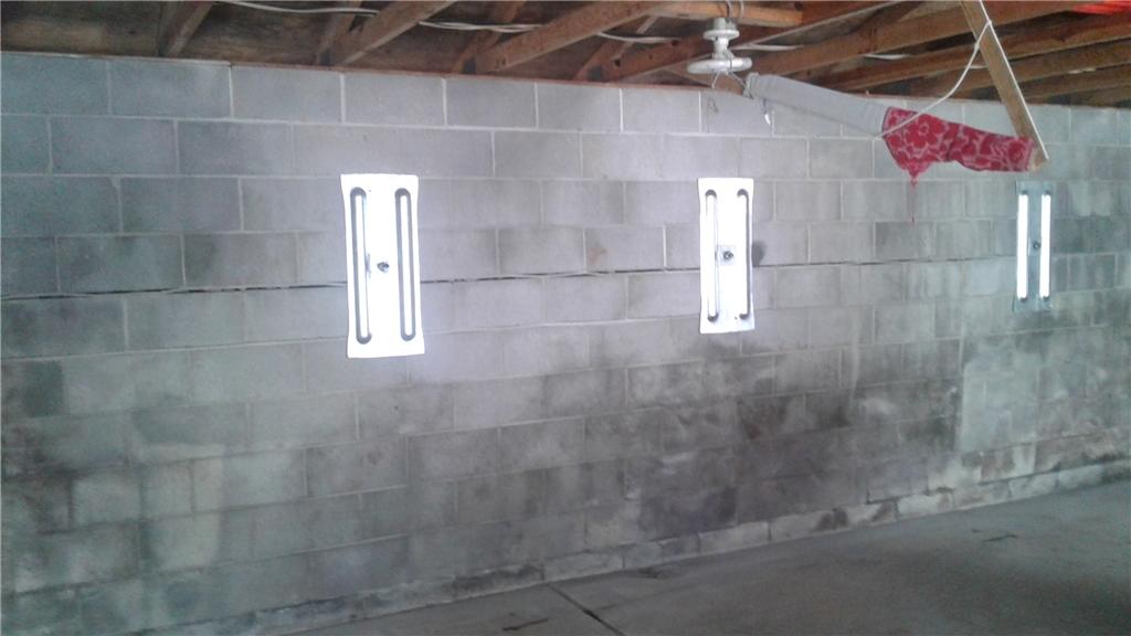 Basement Waterproofing Bowing Wall Supported in Shamokin, PA