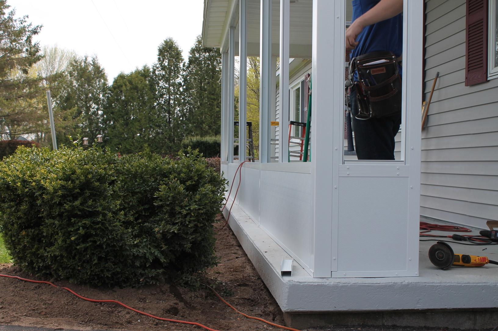 Sunrooms New Betterliving Screen Room in Newark, NY Knee Wall