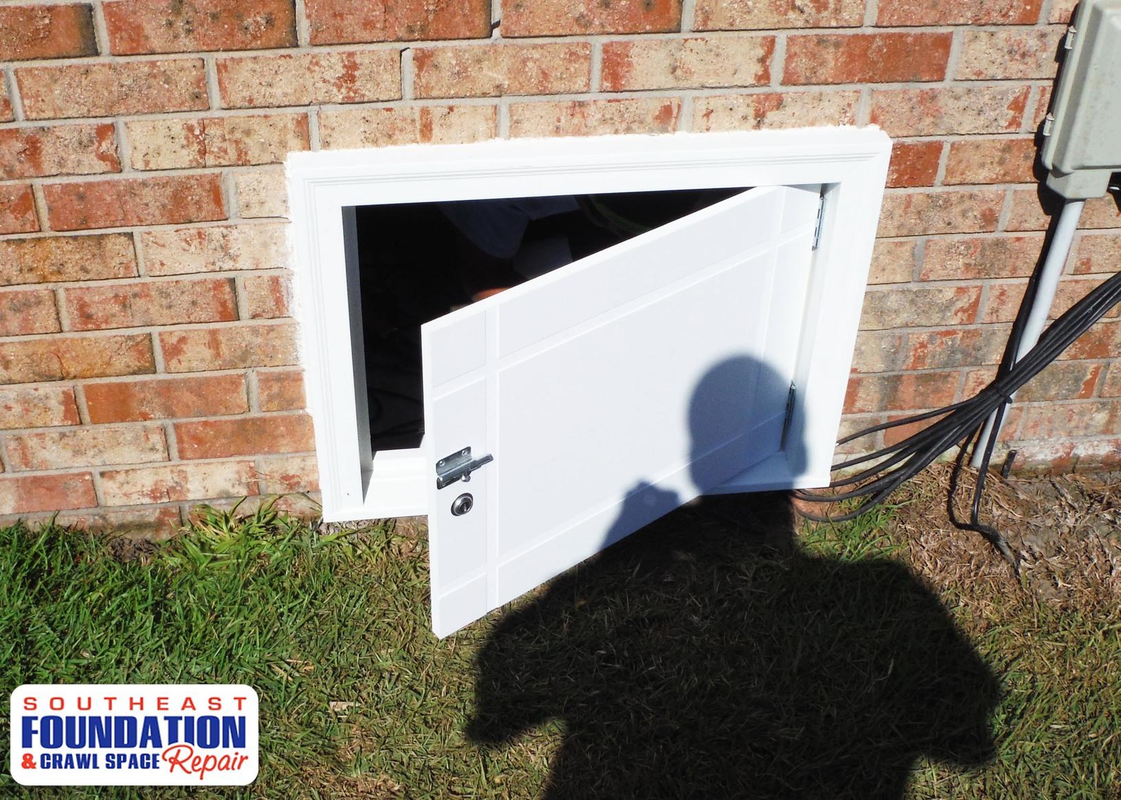 Crawl Space Cleaned Up in SC Custom Crawl Space Door