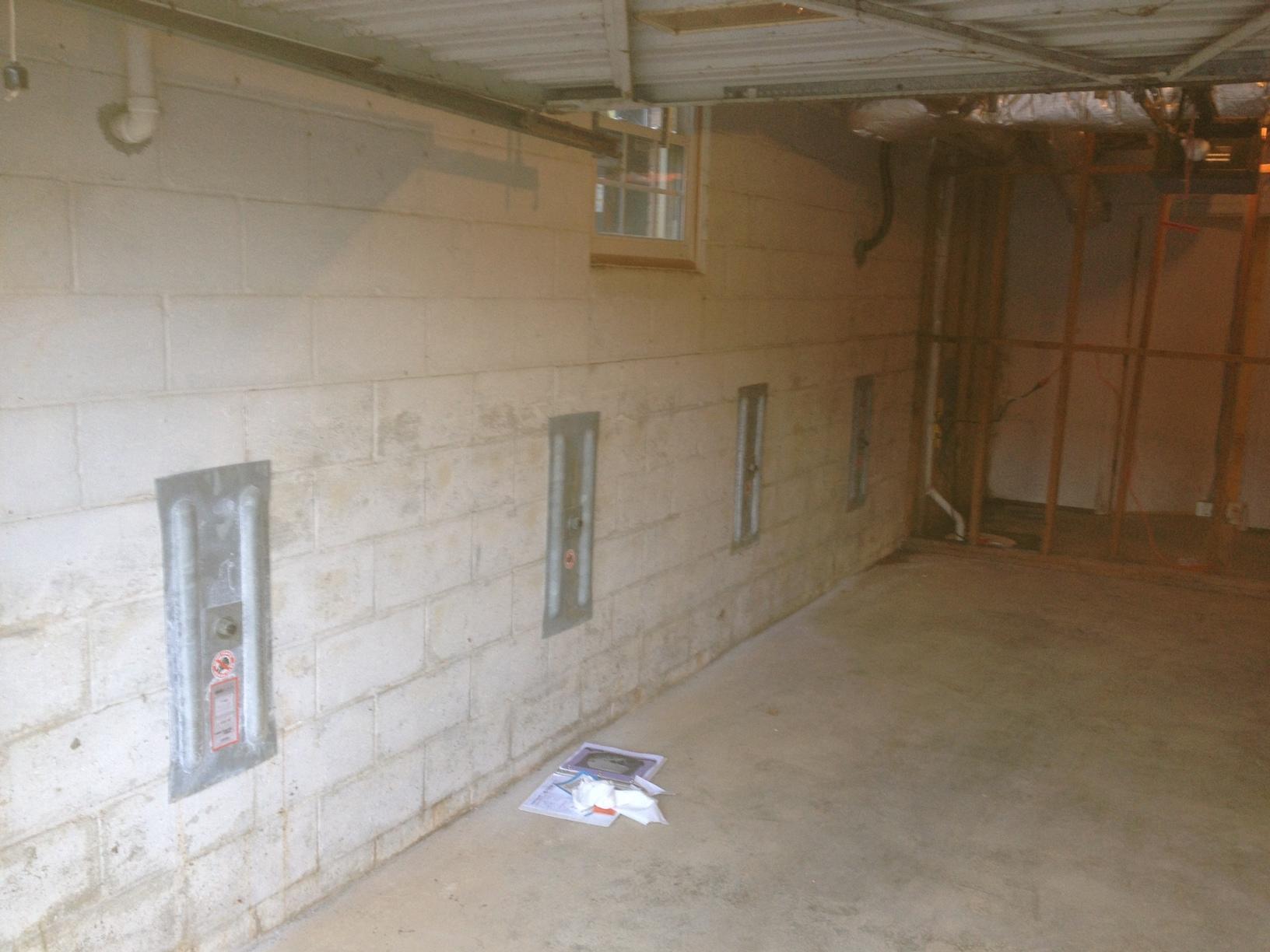 Basement Waterproofing Wall Anchors and WaterGuard in Clarksville, TN