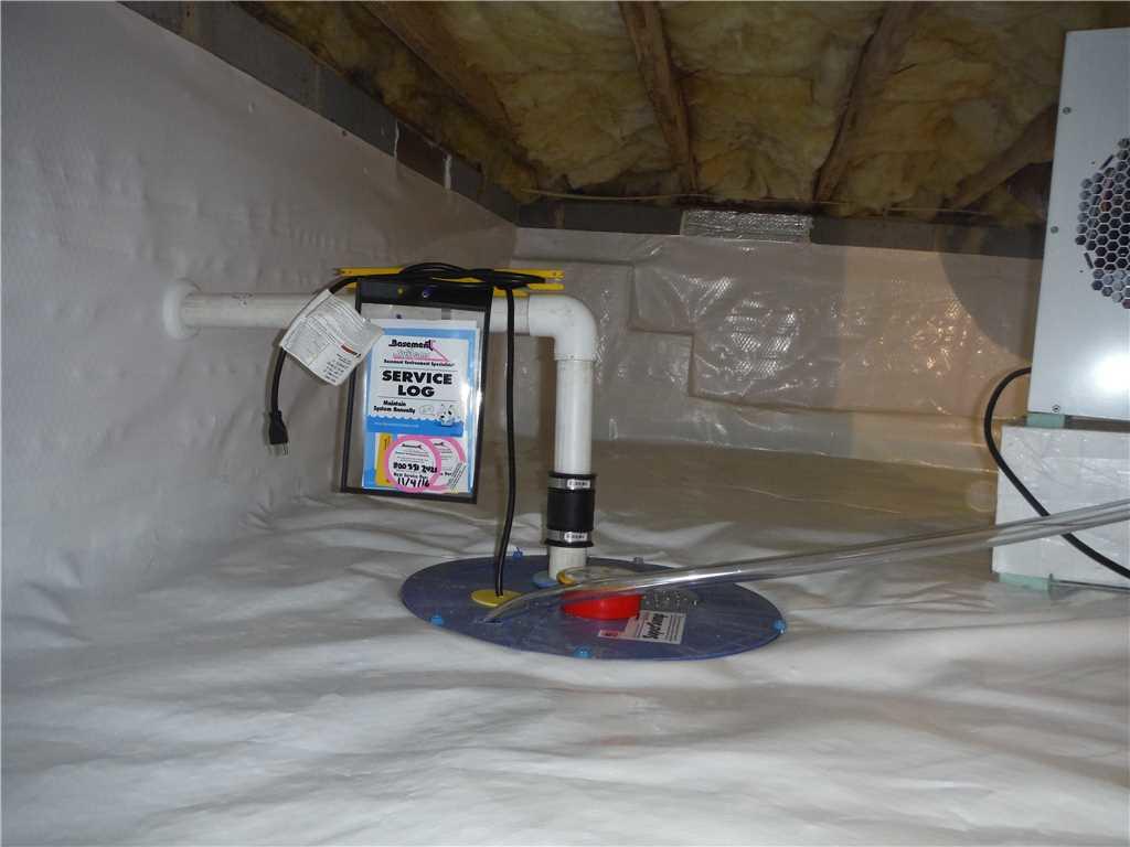 Crawl Space Repair Mars Hill, NC Crawl Space Encapsulation with CleanSpace Installed Sump Pump