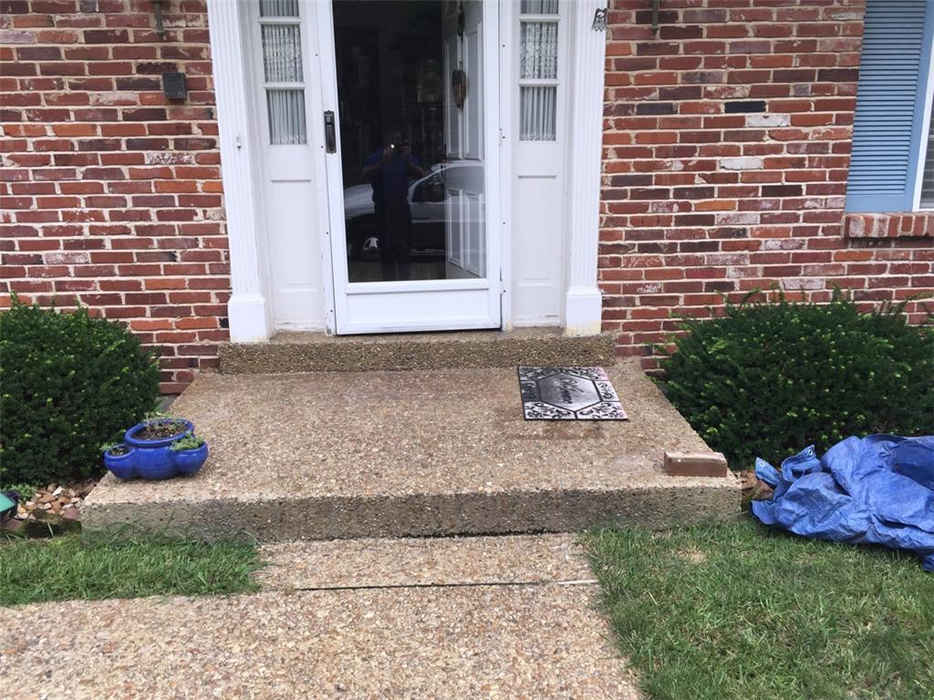 Front Stoop Leveled with PolyLevel System in St. Charles, MO Front