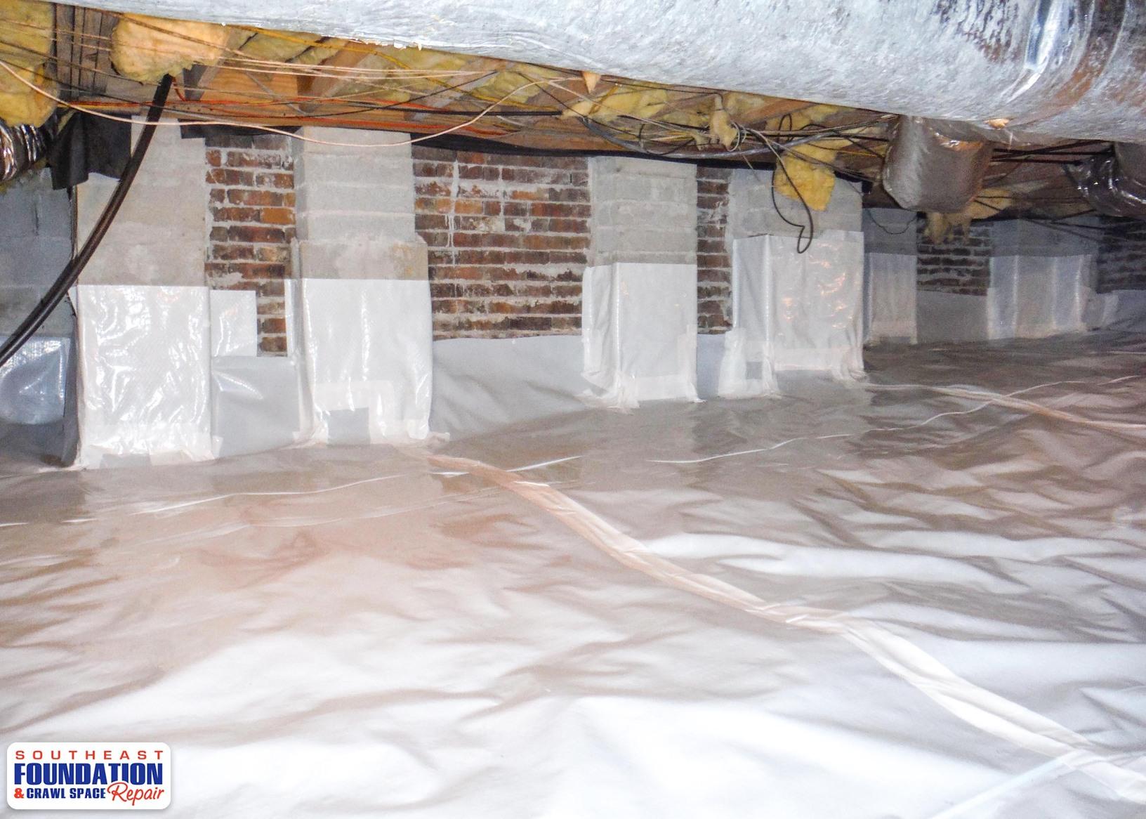 Crawl Space Repair Crawl Space Encapsulation Installed in Garner, NC No More Mice and Rats