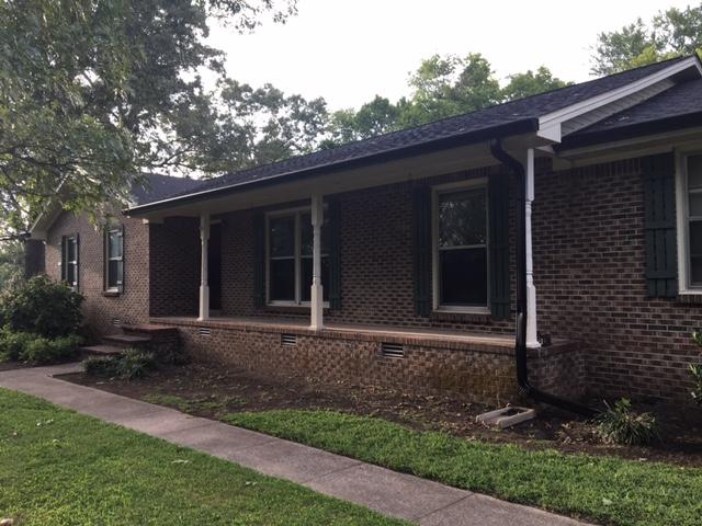 Gutters Downspouts Black Gutter Installation In Murfreesboro After Front Porch