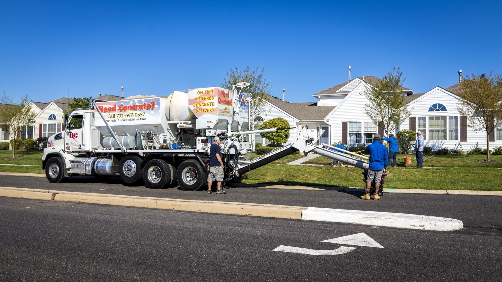 Mobile Concrete Delivery Making A Concrete Delivery In Monroe