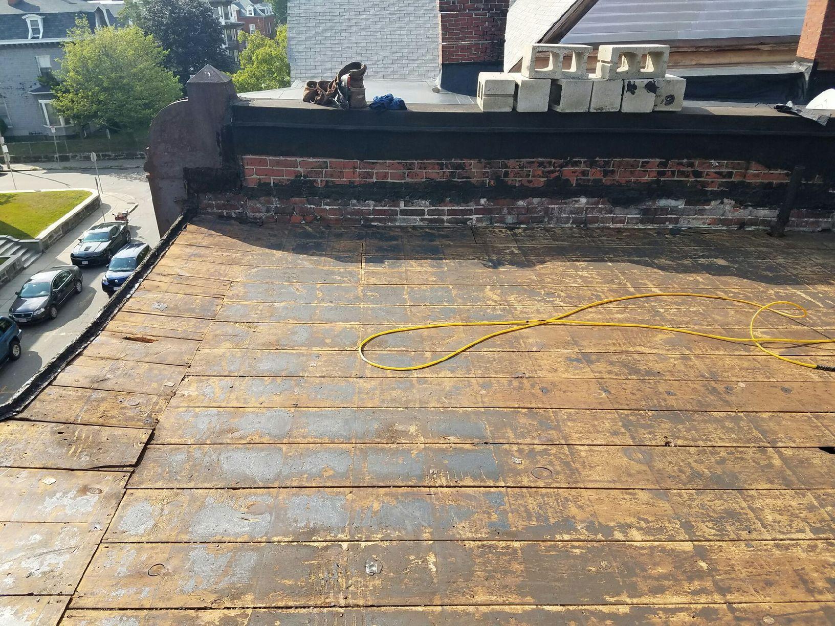 Types Of Roofing Flat Roof Replacement Skylight Repair In Hyde Park Ma Old Roof Removed