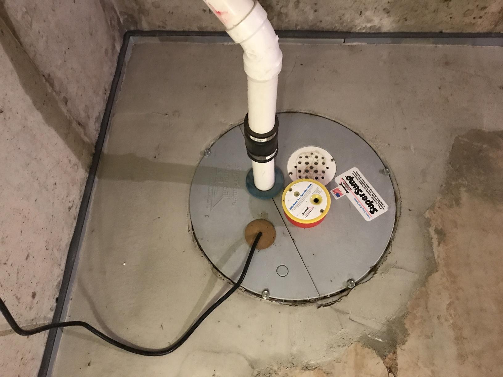 Radon Mitigation System Sump Pump Merging Basement Waterproofing System and Radon Mitigation System in