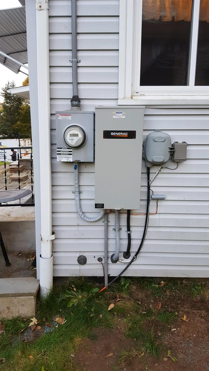 Generator Installation Installation of customer provided Generator Installation Installation of customer provided