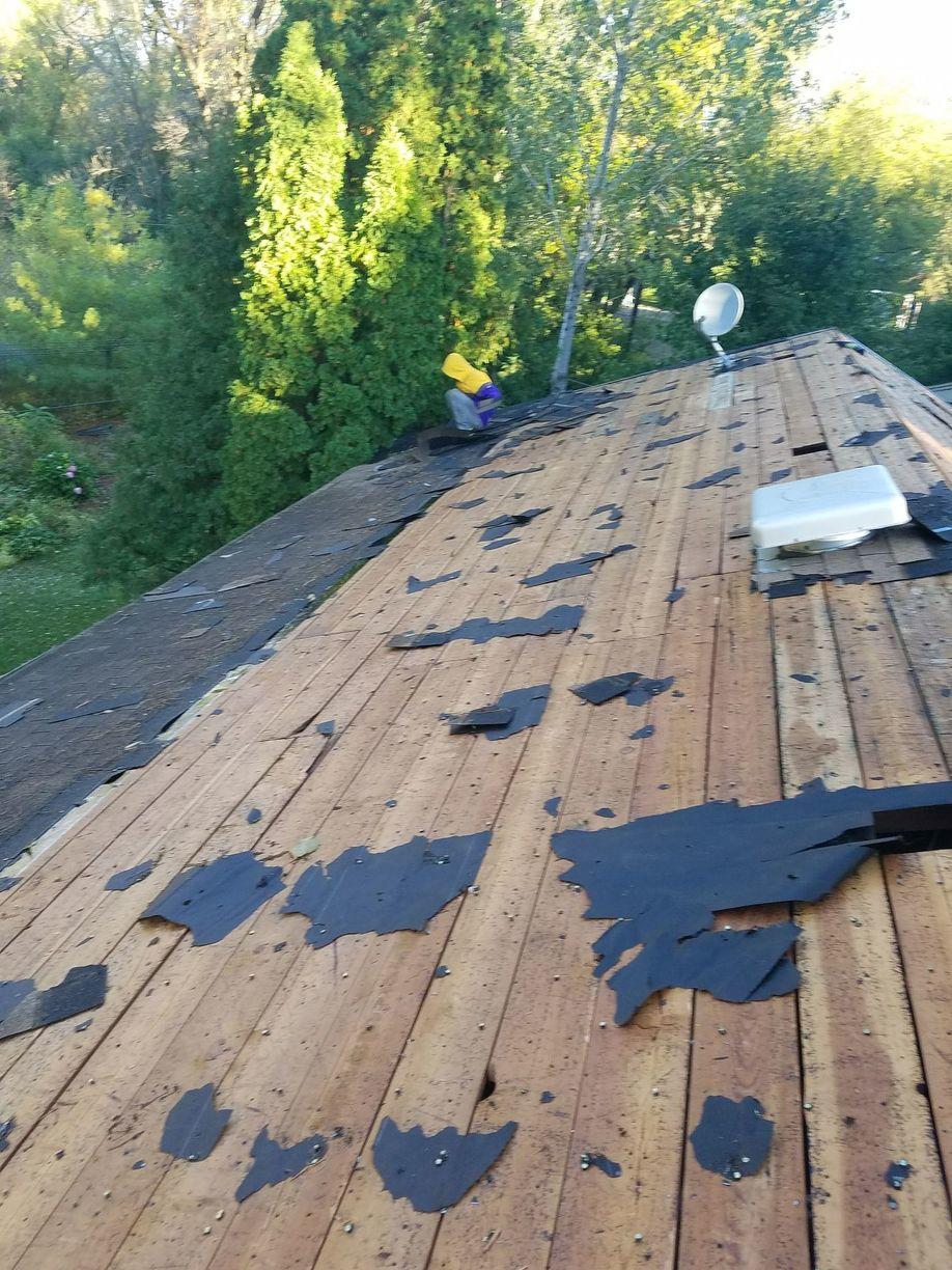 Roof Replacement Project Shingle TearOff