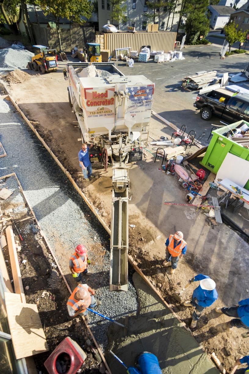 Mobile Concrete Delivery Delivering Concrete for McDonald's Remodel