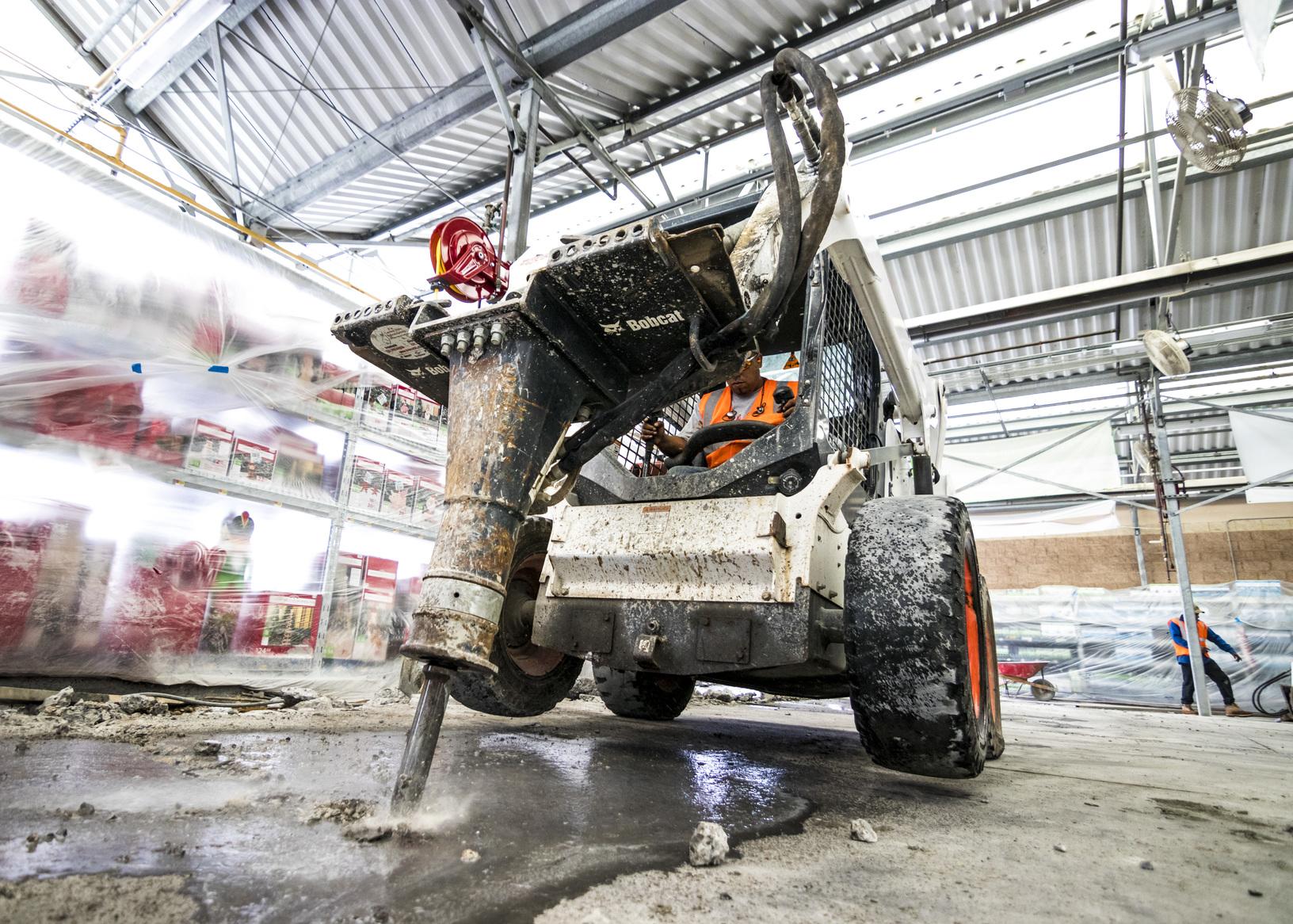 Mobile Concrete Delivery Delivering Concrete for the Remodeling of