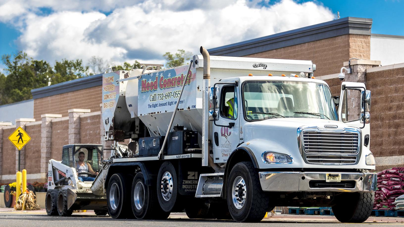 Mobile Concrete Delivery Delivering Concrete for the Remodeling of