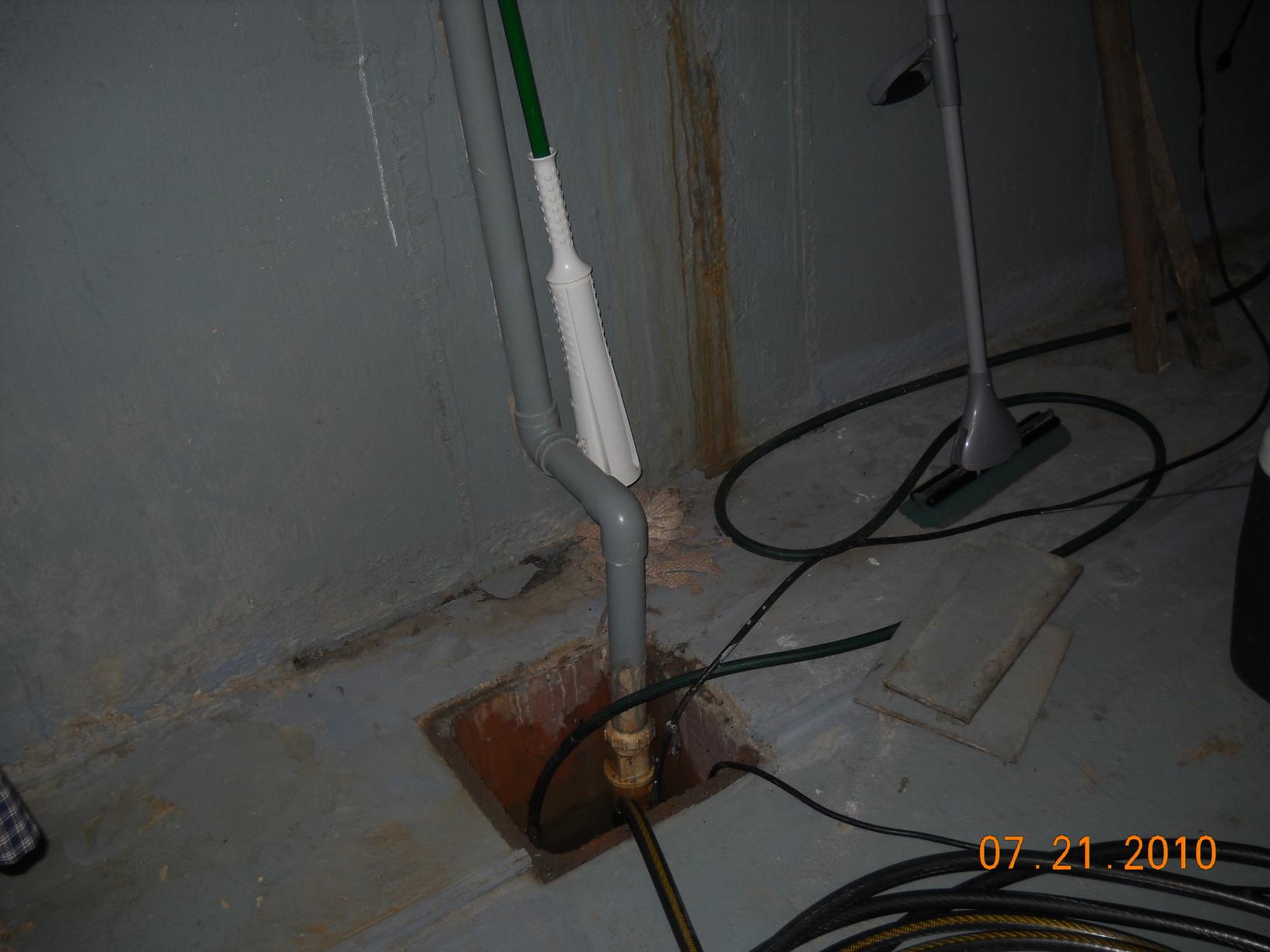 BQ Basement Systems Sump Pumps Existing Sump Pump Pit