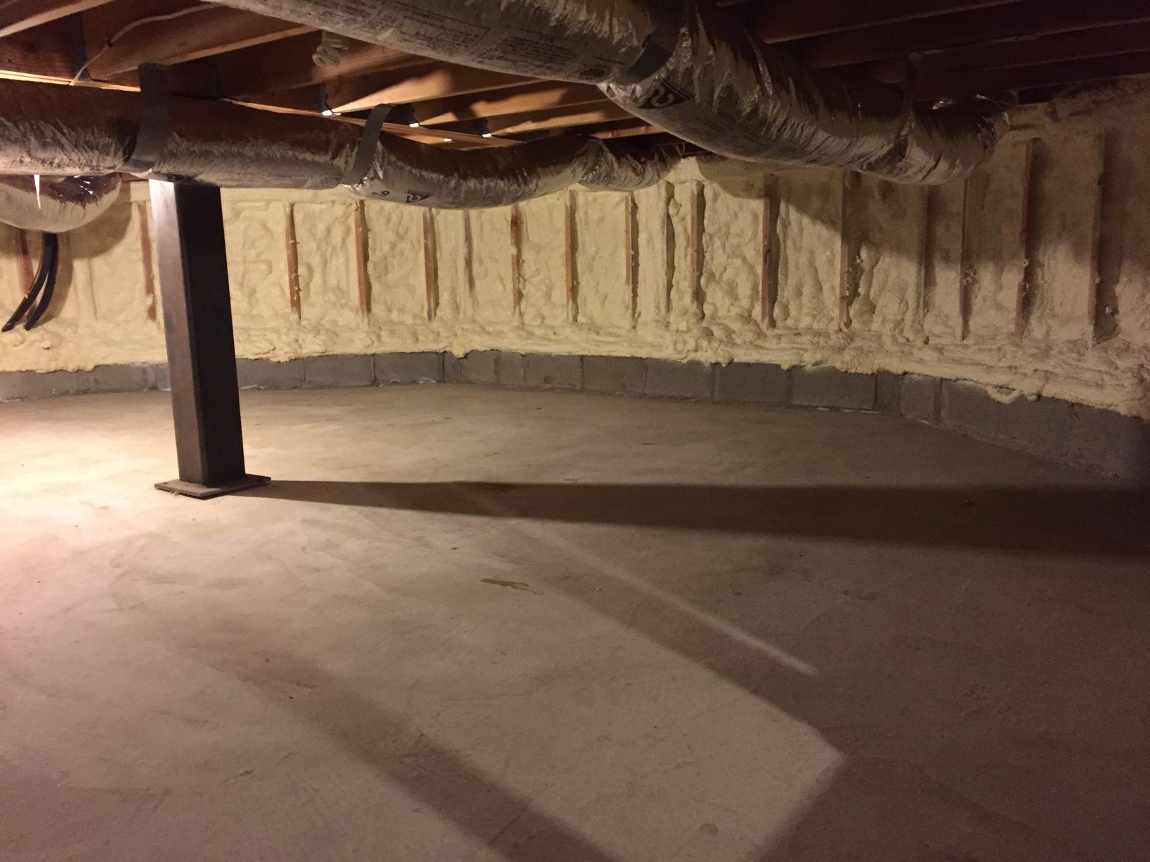 Spray Foam and Bright Wall in Norwalk, CT Spray Foam on the Walls