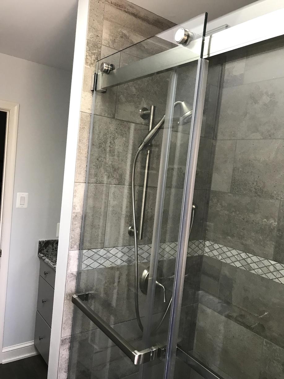 Bathrooms - Modern Bathroom Update in Severn, MD - Modern Glass Shower Doors