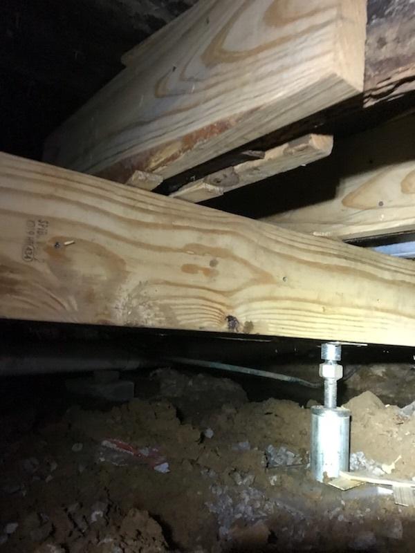 Crawl Space Repair Crawl Space Structural Repair In Coldwater Ms Floor Joist In Crawl Space