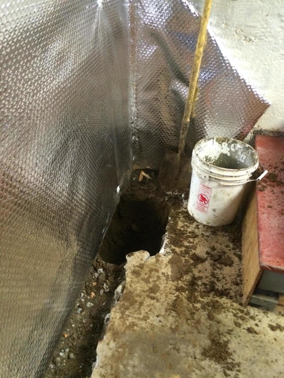 Crawl Space Repair Power Braces in Salem, OR Basement Digging out the holes