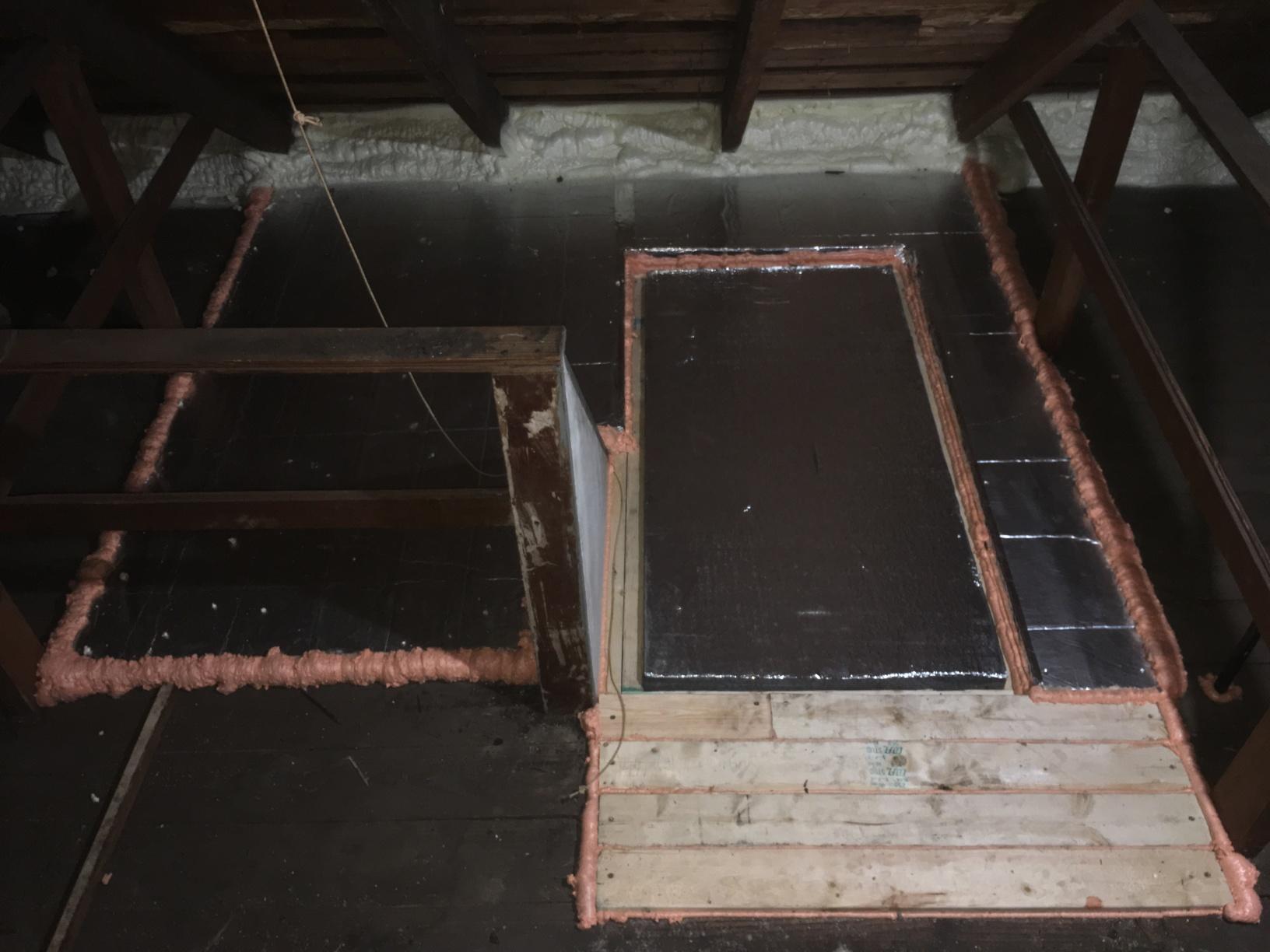 Insulation Air Sealing Treating A Walk Up Attic In Rochester Ny Foam Board