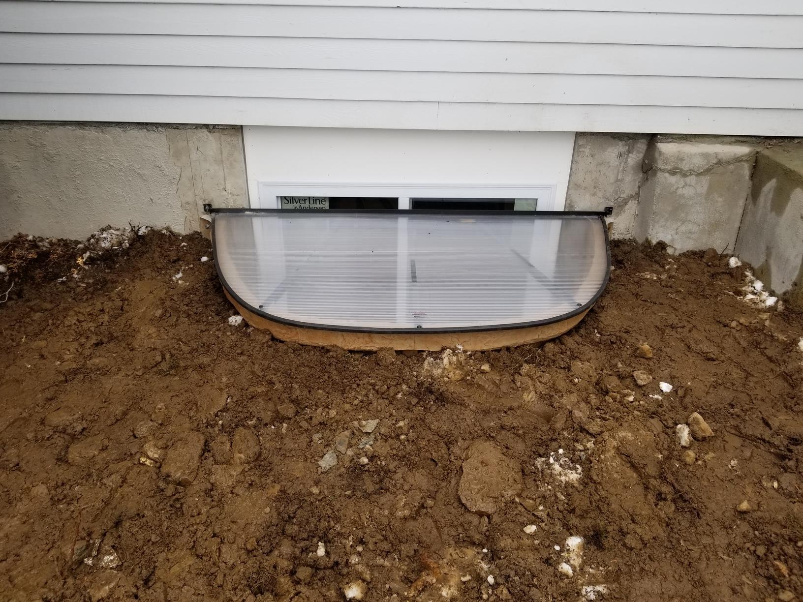 Window Level Cover Basement Waterproofing - Rock-Well Egress Window in Trumbull, CT ...