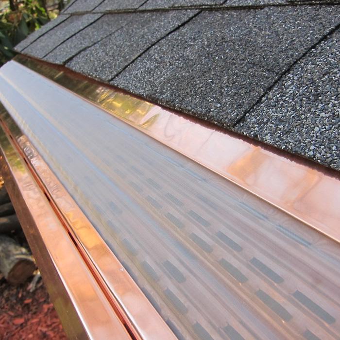 Gutter Installation Continuous Copper Gutters With Copper 