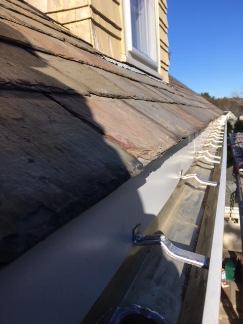 Gutters Downspouts Aluminum Gutter Install Slate Repair In Somerville Ma Replaced Slates New Aluminum Gutter