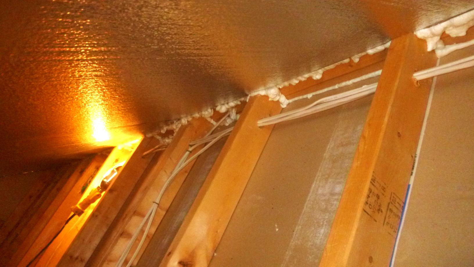 Air Sealing Attic in Kerhonkson, NY Foilfaced Rigid Foam Board Added to Existing Insulation