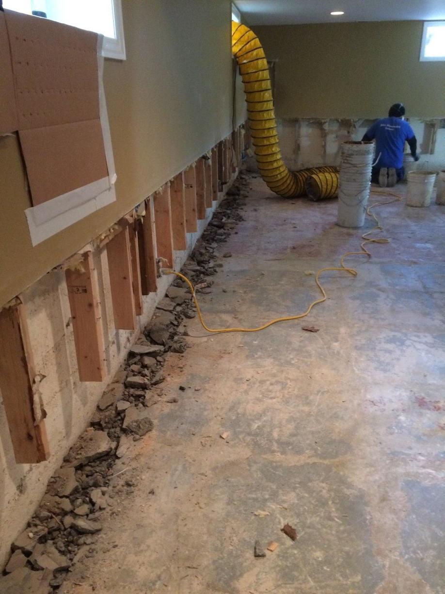 John's Waterproofing Photo Album Leaking Basement Wall