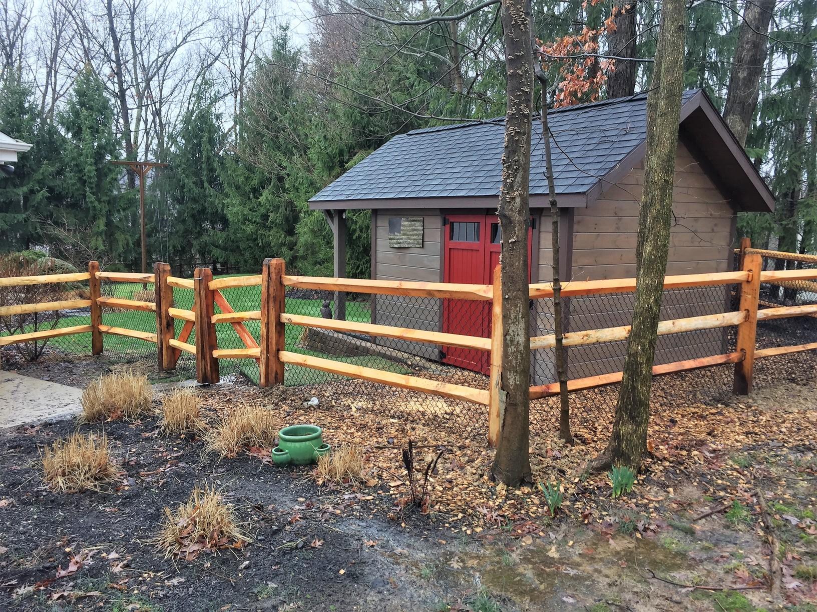 Residential Fencing SplitRail Fence with Chain Link in PA