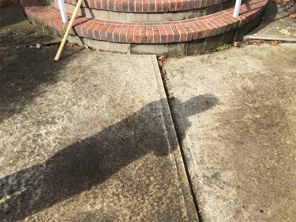 Concrete Lifting and Leveling Concrete Slab Sinking 2 Inches in