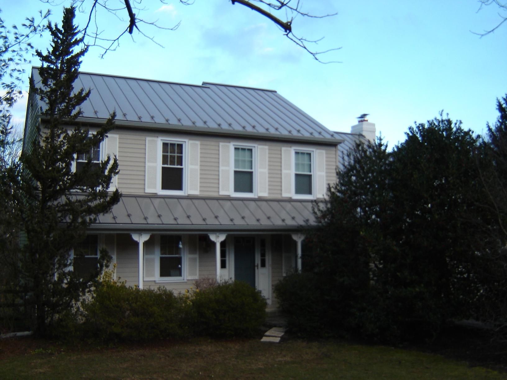 Roof Replacement Slate Grey Gtech Standing Seam Metal Roof Installation In West Chester Pa Slate Grey G Tech Standing Seam Metal Roof Installation In West Chester Pa