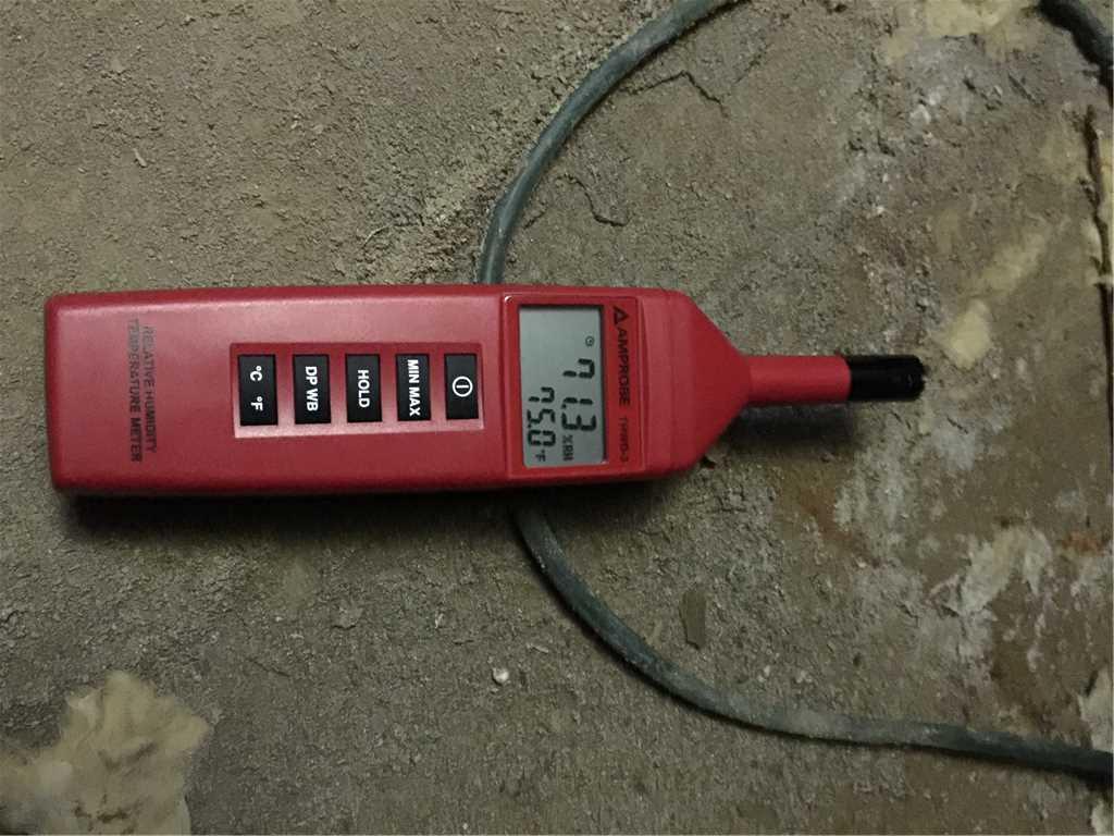 Crawlspace Encapsulated and Insulated in West Babylon Hygrometer Reading