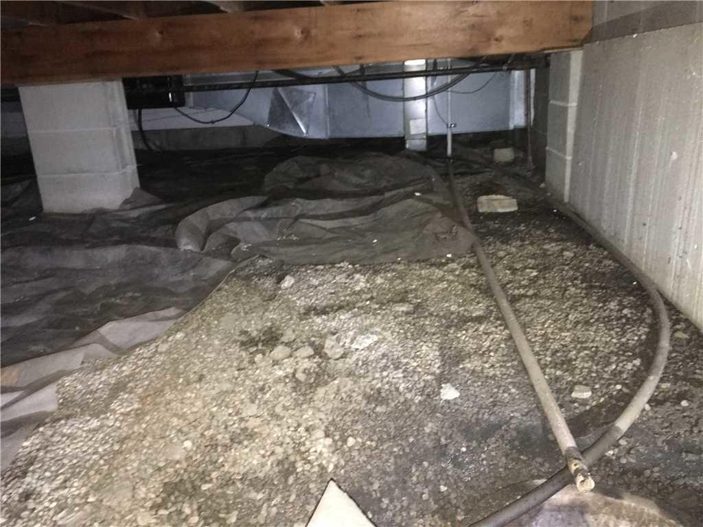 Crawl Space Repair CleanSpace Installed in Champaign, Illinois Dirt